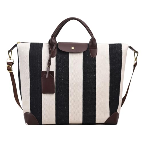 unisoul Groß Shopper Tasche Damen Canvas Tote Bag Gross Umhängetasche Beuteltasche Cord Stofftasche Tragetasche Frauen Handtasche Casual Crossbody-Schultertaschen Wickeltasche für Arbeit Büro Reisen von unisoul