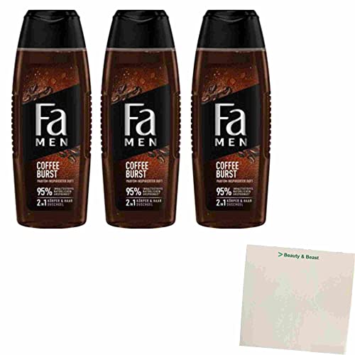 Fa Men Duschgel Coffee Burst 2in1 3er Pack (3x250ml Flasche) + usy Block von usy