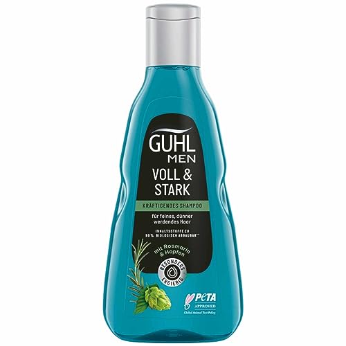 Guhl Men Shampoo Voll & Stark mit Rosmarin Hopfen (250ml) + usy Block von usy