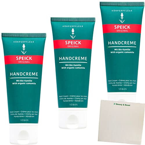 Speick Natural Handpflegecreme 3er Pack (3x75ml Tube) + usy Block von usy