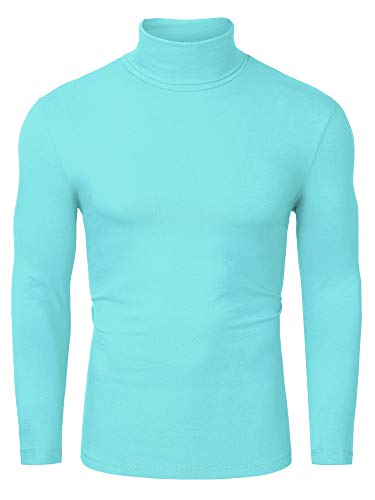 uxcell Herren Rollkragen Top Slim Fit Langarm Pullover Rollkragen Shirt - Grün - XX-Large von uxcell