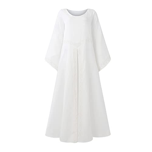 Halloween Kostüm Damen Sexy Maxirock Retro Priester Nonne Wikinger Glockenärmel Faschingskostüme Steampunk Renaissance Barock Kostüm Lustige Trachten Mittelalter Kleid Damen Weiss 5XL Halloween Kostüm Damen Sexy Maxirock Retro Priester Nonne Wikinger Glockenärmel Faschingskostüme Steampunk Renaissance Barock Kostüm Lustige Trachten Mittelalter Kleid Damen Weiss 5XL von uxxnjfg