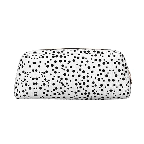 Schwarz Und Weiß Polka Dot Bleistift Fall Bleistift Tasche Münzbeutel Kosmetiktasche Büro Schreibwaren Organizer Tragbare Bleistift Tasche von vacsAX