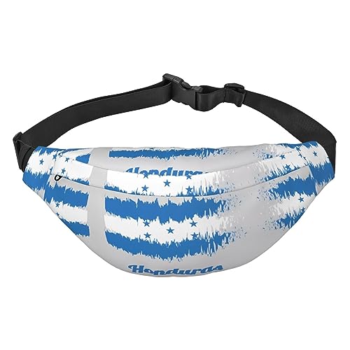 Wasserdichte Gürteltasche für Herren aus Polyester, leicht und langlebig, ideal für Damen und Herren, blaue Honduras-Flagge, Blau Honduras Flagge, Einheitsgröße von vacsAX