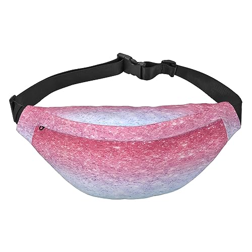 Wasserdichte Gürteltasche für Herren aus Polyester, leicht und langlebig, ideal für Damen und Herren, bunte Regenbogen-Sterne, Blau, Rosa und Violett, Einheitsgröße von vacsAX