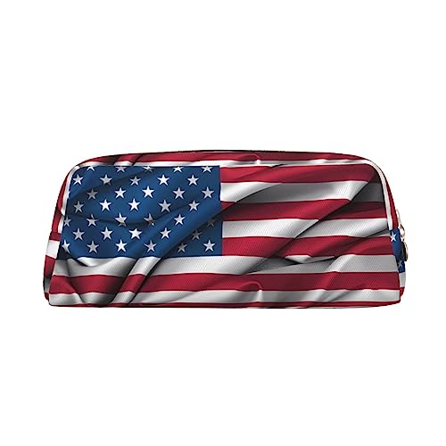 vacsAX Amerikanische Flagge Bleistift Fall Bleistift Beutel Münzbeutel Kosmetiktasche Büro Schreibwaren Organizer Tragbare Bleistift Tasche von vacsAX