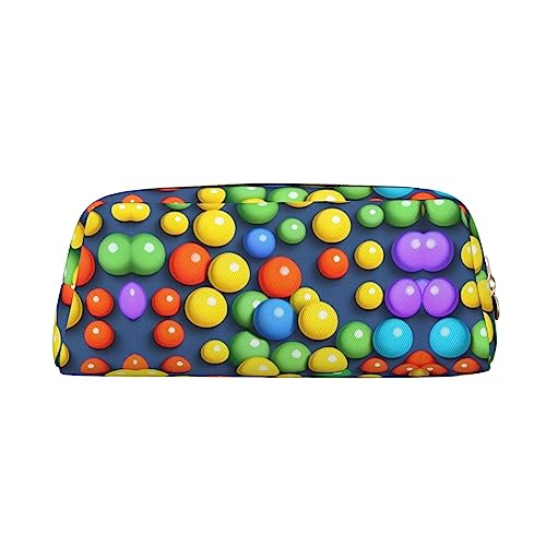 vacsAX Bunte Kugeln Federmäppchen Bleistift Beutel Münze Beutel Kosmetiktasche Büro Schreibwaren Organizer Tragbare Bleistift Tasche von vacsAX