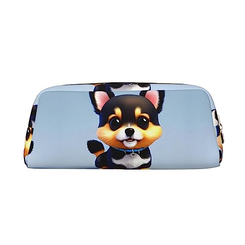 vacsAX Card Love Fancy Puppy Federmäppchen Federmäppchen Münzbeutel Kosmetiktasche Büro Schreibwaren Organizer Tragbare Bleistifttasche von vacsAX