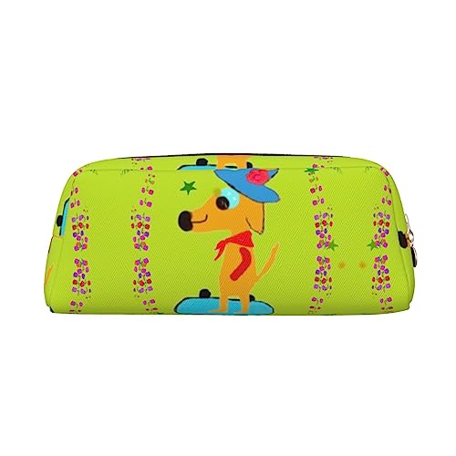 vacsAX Cartoon Hund tun Sport Bleistift Fall Bleistift Beutel Münze Beutel Kosmetiktasche Büro Schreibwaren Organizer Tragbare Bleistift Tasche von vacsAX