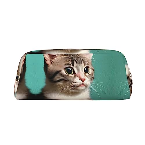 vacsAX Eine neugierige Katze Bleistift Fall Bleistift Tasche Münze Beutel Kosmetiktasche Büro Schreibwaren Organizer Tragbare Bleistift Tasche von vacsAX