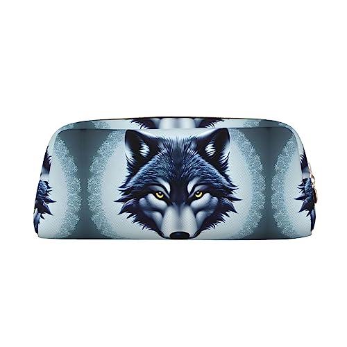 vacsAX Fierce Wolf Kopf Bleistift Fall Bleistift Tasche Münze Beutel Kosmetiktasche Büro Schreibwaren Organizer Tragbare Bleistift Tasche von vacsAX