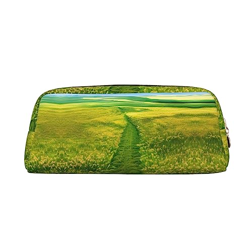 vacsAX Grassland paths Federmäppchen Federmäppchen Münzbeutel Kosmetiktasche Büro Schreibwaren Organizer Tragbare Bleistifttasche von vacsAX