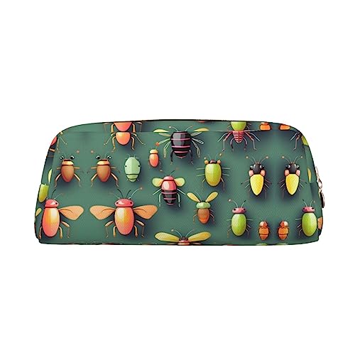 vacsAX Insect Atlas Pencil Case Pencil Pouch Coin Pouch Cosmetic Bag Office Stationery Organizer Portable Pencil Bag von vacsAX