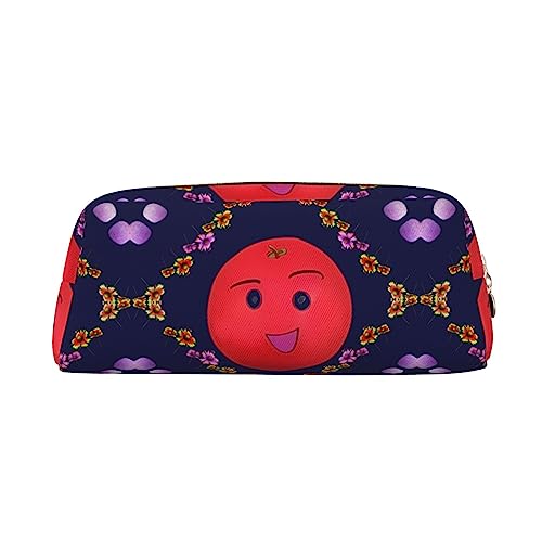 vacsAX Lächelnde rote Orangen Bleistift Fall Bleistift Beutel Münze Beutel Kosmetiktasche Büro Schreibwaren Organizer Tragbare Bleistift Tasche von vacsAX