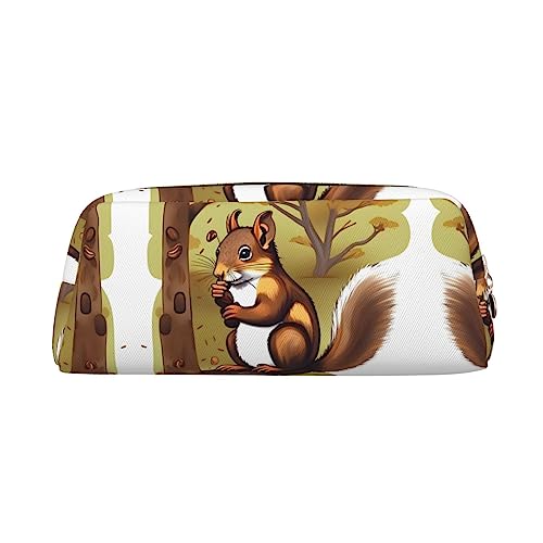 vacsAX Nut-eating Eichhörnchen Bleistift Fall Bleistift Beutel Münze Beutel Kosmetiktasche Büro Schreibwaren Organizer Tragbare Bleistift Tasche von vacsAX