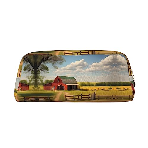 vacsAX Ranch View Pencil Case Pencil Pouch Coin Pouch Cosmetic Bag Office Stationery Organizer Portable Pencil Bag von vacsAX