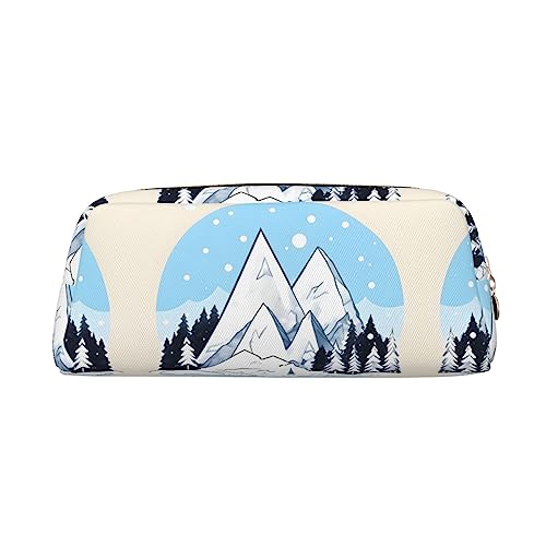 vacsAX Snow-capped mountaintains Pencil Case Pencil Pouch Coin Pouch Cosmetic Bag Office Stationery Organizer Portable Pencil Bag von vacsAX