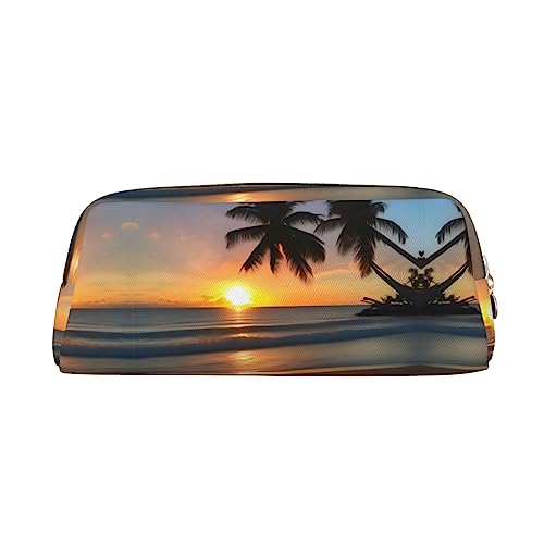 vacsAX Sunset beach Pencil Case Pencil Pouch Coin Pouch Cosmetic Bag Office Stationery Organizer Portable Pencil Bag von vacsAX
