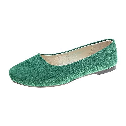 Damen-Ballerinas, Einfach Flache Schuhe, Einfarbig Pumps Damen, Flache Schuhe Weiche Schuhe MäDchen Ballerina Arbeit Intelligentes BüRo, Formeller Komfort, Spitzer Zehenbereich, Slip-On von vejtmcc