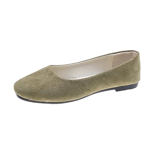 Damen-Ballerinas, Einfach Flache Schuhe, Einfarbig Pumps Damen, Flache Schuhe Weiche Schuhe MäDchen Ballerina Arbeit Intelligentes BüRo, Formeller Komfort, Spitzer Zehenbereich, Slip-On von vejtmcc