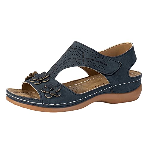 Damen Pantoletten - Schuhe Mit Riemen - Elegante Hausschuhe | Sandalen Gladiator FüR Party Retro Flach- Sandale Clog Pantolette Komfortschuhe Hausschuhe, Pantoffeln FüR Freizeit Und Beruf von vejtmcc