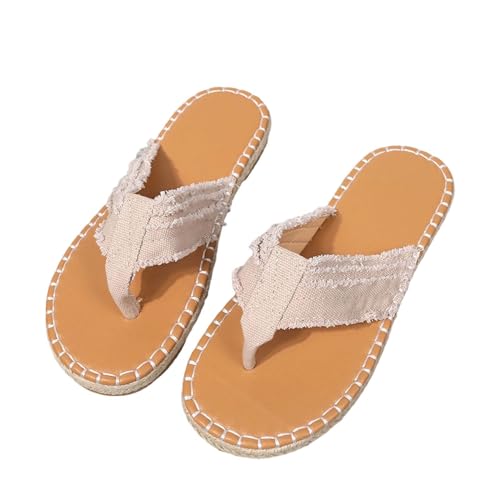 Schlappen Damen Sandalen Flache Criss Kreuz Slippers Flip Flop Bohemian Sandaletten Peep Toe Strand Hausschuhe Sommer | Sommerschuhe RöMer Flip Flop Clogs & Pantoletten Lila von vejtmcc