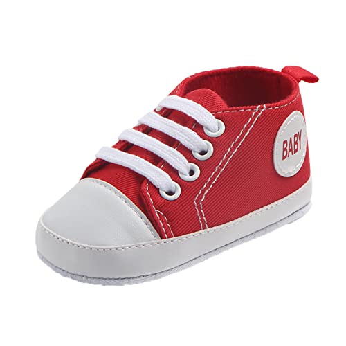 vejtmcc Baby- Die Kinder Boden Soild Schuhe -Rutsch Prewalker Farbe Mädchen Sportschuhe Kleinkind Barfuß Erste Baby Turnschuhe Turnschuhe Kinder (Red, 0-3Months) von vejtmcc