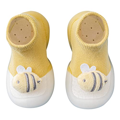 vejtmcc Baby-Kleinkind-Bodensocken-Schuhe mit weichem Boden, rutschfest, Cartoon-Muster, Baby-Freizeitschuhe Lauflernschuhe 1 Jahr (D, 21 Infant) von vejtmcc