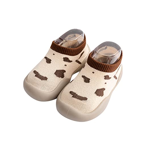 vejtmcc Baby Mädchen Tier Cartoon Socken Schuhe Kleinkind Fleece WarmThe Floor Socken Rutschfeste Prewalker Schuhe Schuhe Damen 35 (Coffee, 21 Infant) von vejtmcc