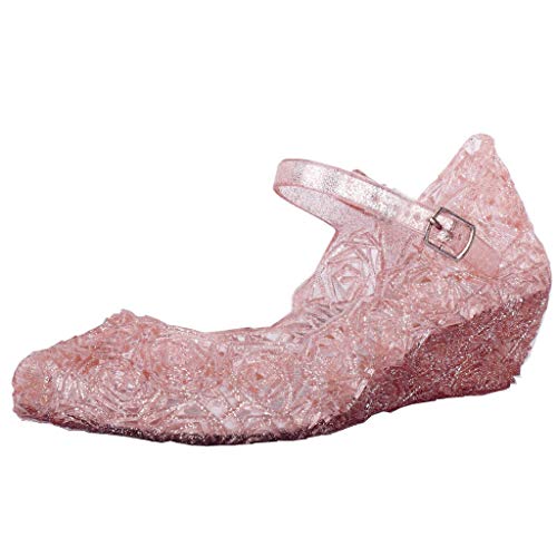 vejtmcc Cosplay Sandalen Prinzessin Party Mädchen Keil Kinder Kleinkind Single Infant Baby Schuhe Baby Schuhe Baby Schuhe Junge Hochzeit (Pink, 3-3.5 Years) von vejtmcc