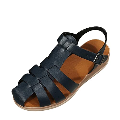 vejtmcc Damen Bequemschuhe - Frauen SchnüRschuhe Rekkingsandalen Outdoorsandalen, Sport Sandalen Geschlossene Sandale, Wandersandalen Sommer Strand Sandalen Mokassins Freizeit Flache Sandaletten von vejtmcc