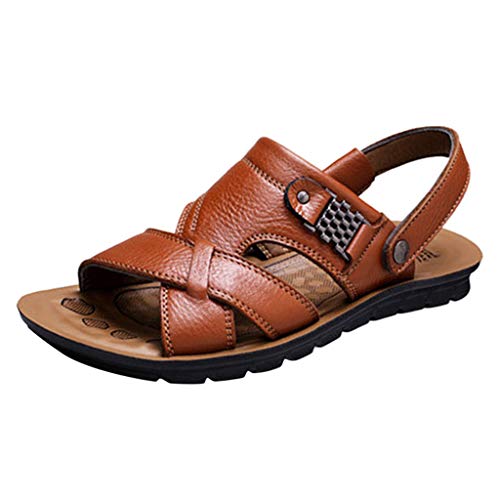 vejtmcc Damen Sandalen Leder Riemchensandale Sandals Mit Verstellbarer Rieme Bunte Strandschuhe Sommer RöMersandalette Klassische Und Bequeme FrüHlings- Und Sommersandalen Freizeit Sandaletten von vejtmcc