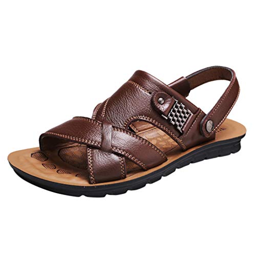 vejtmcc Damen Sandalen Leder Riemchensandale Sandals Mit Verstellbarer Rieme Bunte Strandschuhe Sommer RöMersandalette Klassische Und Bequeme FrüHlings- Und Sommersandalen Freizeit Sandaletten von vejtmcc