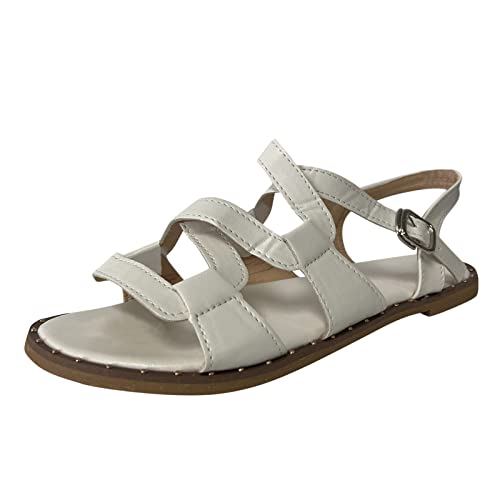 vejtmcc Damen Sandalen Offener Zehenpartie, Elegante Plateau-Sandalen Zum HineinschlüPfen, Elastische Knö Freizeit Plateau - Sandalen | Sommer Keilabsatz Rutschfeste Strand Bequeme Sandaletten von vejtmcc