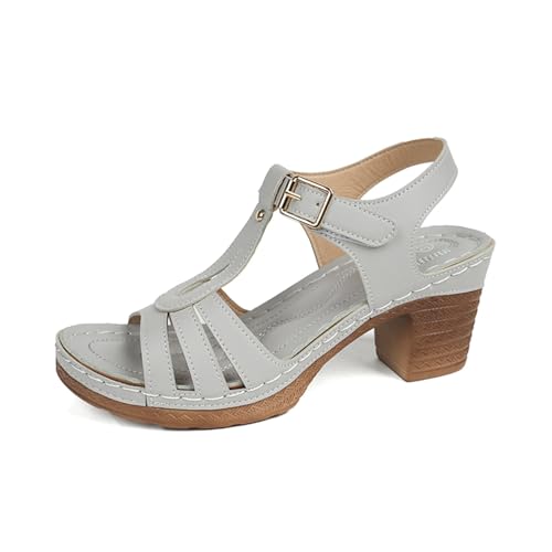 vejtmcc Damen Sandalen Sommer Flip Flops Leder BöHmische Stil Flach Zehentrenner Sandaletten, Offene Zehen Sandaletten Mit FußBett Sandale, Absatz Sandalen Pantoletten Riemen - Hausschuhe von vejtmcc