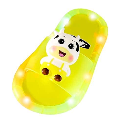 vejtmcc Hot Led Luminous Pantoffeln Neueste Sandalen Designs für Kinder Kinder PVC Jelly Sandale Hausschuhe Kinder Eva (Yellow, 27 Toddler) von vejtmcc