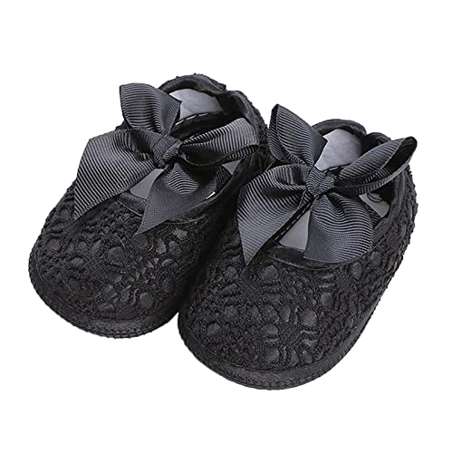 vejtmcc Kinder, Kleinkind, Kleinkind, Schuhe, Frühling und Sommer, Mädchen, Bodensportschuhe, elastischer Gürtel, Schleife, leicht und bequem Schuhe Leuchten Kinder (Black, 20 Infant) von vejtmcc