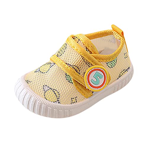 vejtmcc Kinder Kleinkind Schuhe Mädchen und Sandalen Baby Sandalen Open Toe Lässige Sommer Babyschuhe Rutschfeste Rubbe Leichte Sommer Sneaker Damen (Yellow, 20 Toddler) von vejtmcc