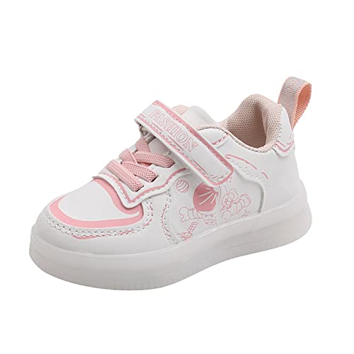 vejtmcc Kinderschuhe LED-Beleuchtung Freizeitschuhe Mädchen Studenten Weiß Rosa Süße Sportschuhe mit weicher Sohle Sportschuhe 26 Mädchen (Pink, 27 Toddler) von vejtmcc