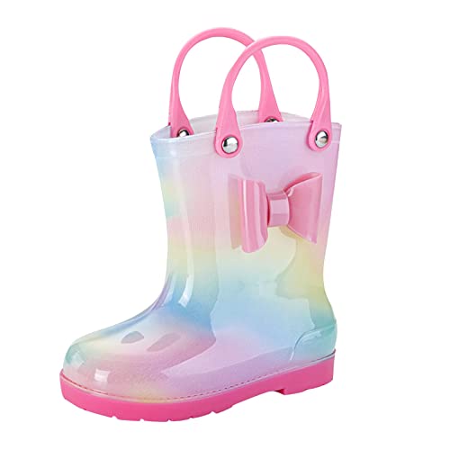 vejtmcc Kinderschuhe Regenstiefel Cartoon Kinderregenstiefel und Mädchen Säuglingsregenstiefel Wassergummischuhe Kinder Schuhe (A, 25 Toddler) von vejtmcc