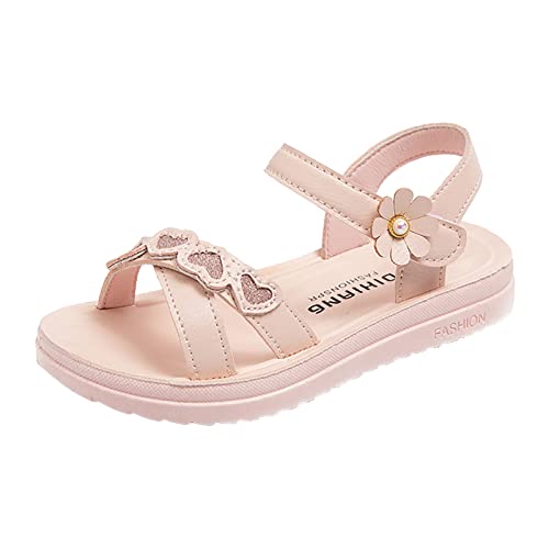 vejtmcc Kinderschuhe Sommer Sandalen Mode Kleine Mädchen Weiche Sohle Prinzessin Sandalen Kinder 33 (Pink, 32 Big Kids) von vejtmcc