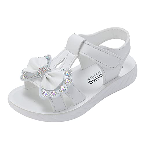 vejtmcc Kinderschuhe Sommer Sandalen Mode kleine Mädchen weiche Sohlen Kinderschuhe mittlere Größe Kinder Nubao Prinzessin Sandalen Sandalen Damen 38 (White, 27.5 Little Child) von vejtmcc