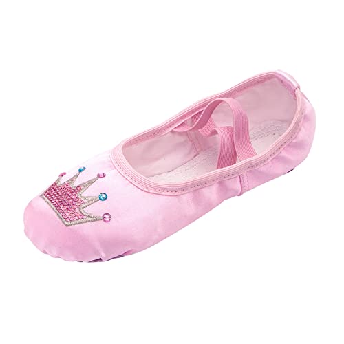 vejtmcc Kinderschuhe Tanzschuhe Warm Dance Ballett Performance Indoor Schuhe Yoga Tanzschuhe Sneaker Schnüren Mädchen (Pink, 27 Toddler) von vejtmcc