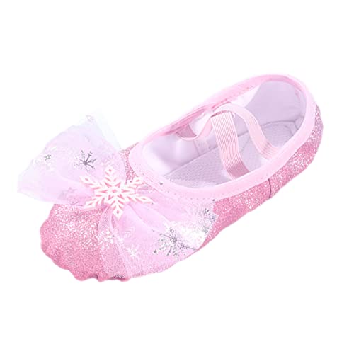 vejtmcc Kinderschuhe Tanzschuhe Warm Dance Ballett Performance Indoor Schuhe Yoga Tanzschuhe Tennisschuhe Kinder 35 (Pink, 29.5 Little Child) von vejtmcc