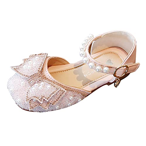 vejtmcc Mädchen-Baby-Sandelholz-Kristall-Bowknot-TanzschuhePrinzessin-Schuh-Kind-Perlen-Bling-Schuhe einzelne Kinderschuhe Barfußschuhe Kinder (Pink, 30 Little Child) von vejtmcc