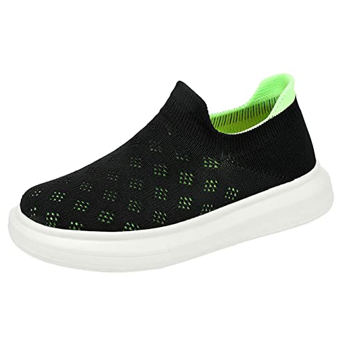 vejtmcc Mesh Leichte Atmungsaktive Mode Freizeitschuhe Slip On Outdoor Sportschuhe Kinder Jungs (Green, 28 Little Child) von vejtmcc