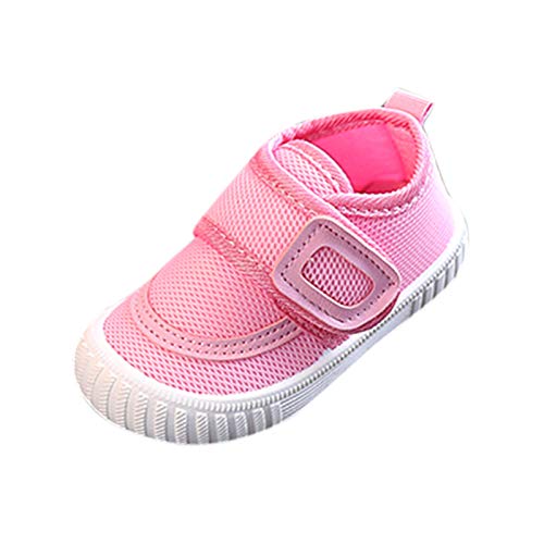 vejtmcc Mesh-Schuhe Schuhe Loafers Flugfarbe Kleinkind gewebte Baby-Sport-solide Baby-Schuhe Mesh Schuhe Damen (Pink, 12-15 Months) von vejtmcc