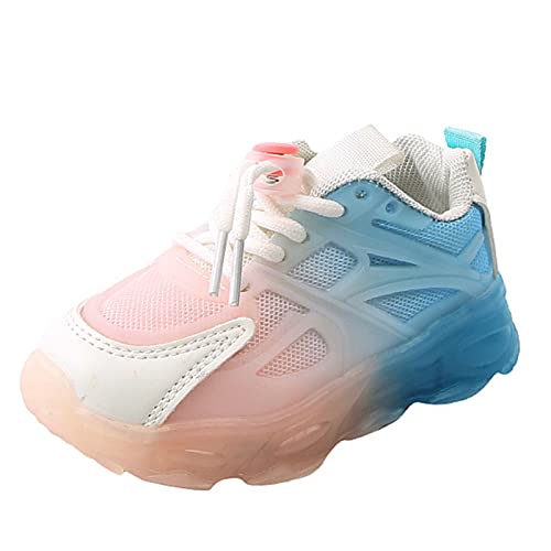 vejtmcc Mode Licht auf LED Babyschuhe Casual Kinderschuhe Sandalen mit weichen Sohlen Kinder Sportschuhe Hallenschuhe Damen 39 (White, 27 Toddler) von vejtmcc