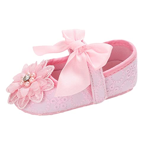 vejtmcc Mode Mädchen Prinzessin Stil Exquisite Einfarbige Schleife Schuhe Baby Kleinkind Schuhe Bequeme Sportschuhe Damen (Pink, 19 Infant) von vejtmcc