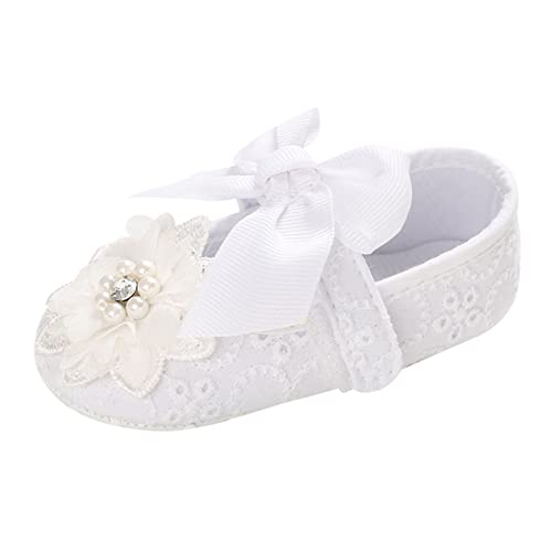 vejtmcc Mode Mädchen Prinzessin Stil Exquisite Einfarbige Schleife Schuhe Baby Kleinkind Schuhe Bequeme Sportschuhe Damen (White, 20 Infant) von vejtmcc